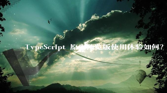 TypeScript 原生预览版使用体验如何？